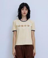 Pisis Ps Symbol Logo Ringer T-Shirt_Yellow One Size