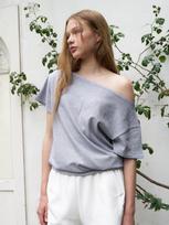 Heatherment Summer Off-Shoulder Sweat Top (Melange) Melange/Os