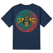 Khan 6312 Ktn0031 Bumblebee Maze Short Sleeve T-Shirt - Navy Navy/L