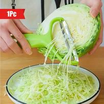 Manual Vegetable Prep Tool - Large Capacity Cabbage & Lettuce Processor | Wide Mouth Food-Safe Design | Kitchen Grater žalia
