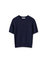Top Ten Women'S) Supima Cotton Cable Sweater_Msf2Er2701 Bk/95