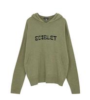 Edible Let Original Logo Wool Hooded Knit Olive/L