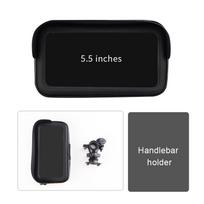 Atsparus vandeniui Kremas nuo saulės GPS Navigacija Motociklo Telefono Laikiklis 360° Sukimosi Dviračio Telefono Maišelio Laikiklis ABS black