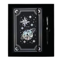 Multi-pattern Tarot-style Notebook Gift Set Elastic Pen Loop Rounded Corner Design Office Conference Gift (as the picture,A5)