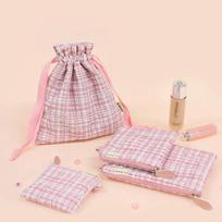O-CHECK Candy Pop Tweed String Pouch