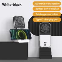 Mini nešiojamas lauko rankinis ventiliatorius, pakabinamas ant kaklo, USB įkrovimas, 3000mAh baterija, 180° sulankstomas, belaidis stalo oro vėsinimo ventiliatorius