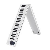 Nešiojamas 88 klavišų sulankstomas pianinas Skaitmeninis fortepijonas Daugiafunkcis elektroninis pianinas fortepijonui balta