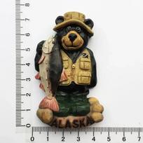 JAV Aliaska Meška Kawaii Šaldytuvo Magnetai Turizmo Suvenyras Britų Kanada Meška Šaldytuvo Magnetiniai Lipdukai Miela Magnetinė Dekoracija Dovana