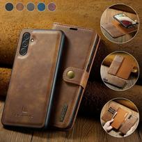 Nuimamas magnetinis telefono dėklas Samsung Galaxy S23 FE S25 S24 S22 Ultra Plus A16 A36 A15 A35 A55 A54 A34 piniginės kortelių dėklas Galaxy S25 Plus