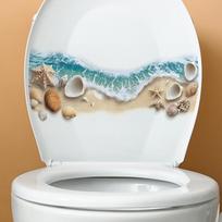 Jūros Krantas Išskirtinis Kriauklių Tualetas Vonios Kambarys Vonios Kambarys Dekoratyviniai Sieniniai Lipdukai 15*29CM/fun-m328