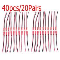 40 vnt. JST SM-2 kontaktų jungties kištukui Kabelis Vyriškas+Moteriškas su 100 mm ilgio laidu 22AWG 40pcs/20pairs