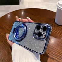 Quicksand Ring Stand Holder Glitter Phone Case For Infinix Note 40 30 Vip 20 12 Pro 30i Zero 30 5G Smrat 8 7 5 6 Plus Soft Cover Infinix Smart 8 sidabras