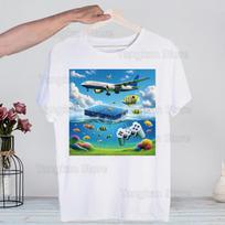 Frutiger Aero T-Shirt Men Unisex Anime Cartoon Design Men Tee Shirt Homme Summer Tops Short Sleeve Vintage Style XL