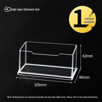 Transparent Acrylic Business Card Holder, Minimalist Multi-Grid Design with Large Capacity for Office Desktop Storage.
