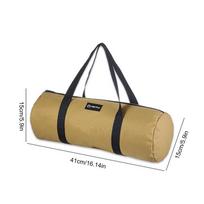 Outdoor Camping Tent Stake Bag Canvas Double Layer Camping Tent Peg Nail Storage Bag Tent Accessories Ground Nail Storage Bag beige