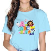 Gabby children's crew-neck short-sleeved Disney princess cartoon print cute and trendy sports shirt for girls, summer T-shirt 130