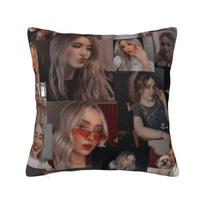 Sabrina Carpenter American Singer Pillow Cover Cute Funny Pillow Case For Sofa Home Decoration Cushion Cover Soft Pillowcases 12x12Inch