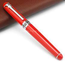 Duke D2 Red & Silver Metal Rollerball Pen Professional Writing Pen DRP009 raudona