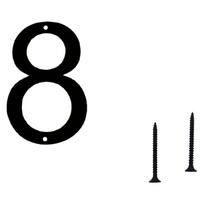 Juodas plaukiojantis namo numeris, Modernus namo numeris laukui, Namo adreso numeris lauko garažo vartams, gatvės sienai