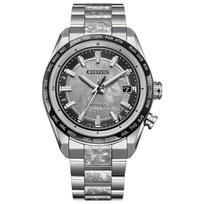 CITIZEN ATTESA Platinum Shine kolekcijos laikrodis (Radijo bangomis valdomasAtsparus vandeniuiRiboto leidimo) CB0284-66A, Lengvas titanas, Trijų rodyklių, Paprastas,