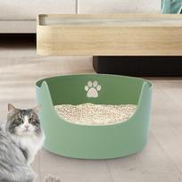 Cat Open Top Pet Litter Tray Toilet for All Kinds of XL geltona