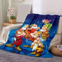1 vnt., Disney Snieguolė ir Septyni Nykštukai Pledas Jaukus Užklotas Lovai, Sofai, Kelionėms 80cmx120cm