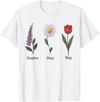 Foxglove Daisy Tulip Floral T-Shirt Unisex T-Shirt S