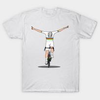Men Black Print T-shirt Pogi World Champ No-Cut Transfer Paper Print Cotton Tshirt S balta