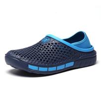 Men's Summer Sandals Clogs Casual Round Toe Slip on Outdoor Geometric Pattern Anti-slip Beach Hole Shoes Plus 46 47 Men Slippers 39