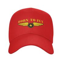 Custom Fashion Born To Fly Flight Pilot Baseball Cap Adjustable Adult Aviation Airplane Aviator Gift Dad Hat Summer Sun Hat Adjustable Cap