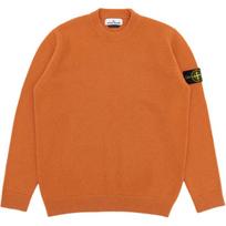 Stone Island Logo Round Neck Loose Fit Long Sleeve Sweater Men sweater Orange 8115531B6-V0032 M