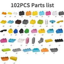 Children 102Pcs Large Particles Brick Animal Vibrant Bulk Blocks Baseplates DO-IT-YOURSELF Building Blocks Block Playthings Ideal for Children Present