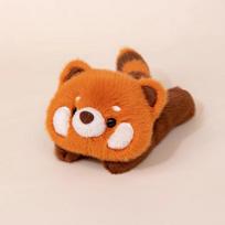 Lovelys Rabbit Plush Wrist Rest Pad Soft Red Panda Otter Fluffy Office Mouse Wrist Support Cushion Cute Things Birthday Gift orange