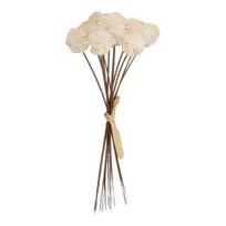 12 Bundles Faux Pompon Mums Artificial Flower Small Mini Chrysanthemum Ball with Long Stem for DIY Wedding Bouquets Vase Decor
