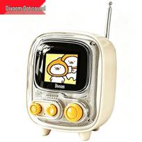 Divoom Tiivoo-2 Retro TV Bluetooth Speaker (CN version) Small TV 2nd Gen šilta balta spalva