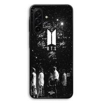 Telefono dėklas - MANIACASE - Samsung Galaxy A57 - BTS parašas žvaigždėta naktis - Silikonas TPU - Juodas juoda