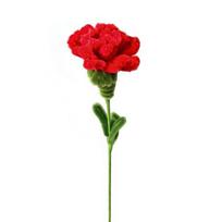 Finished Pipe Cleaner Artificial Carnation Handmade Preserved Fake Flower Stem Plush Twist Stick Floral Decoration Women Gift for Mother's Day raudona