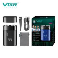 2026 VGR 347 Men's Convenient Shaver Sharp Double Blade Deep Cleaning Shaver LCD Intelligent Digital Display USB Charging Hair Trimme IPX7 Waterproof juoda