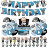 Baby Boss Birthday Party Decorations, Happy Birthday Banner Cake Toppers Balloons Set_SSDLV