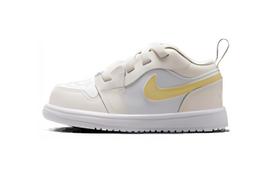 Jordan Air Jordan 1 Low Comfortable Slip Resistant Cushioning Low top Toddler Shoes White Yellow Infant And Toddler FN7398-181 27 white