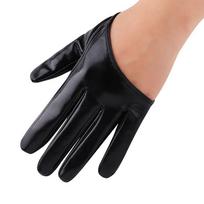 Mittens Women Men Ladys Driving Dress PU Leather Gloves Five Finger Gloves Cosplay  Mittens juoda