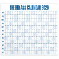 1Pcs Extra Large 2026 Full Year Calendar Dry-Erase Wall Calendar Calendar Large Wall Calendar 365 Days Planner Sheet mėlyna