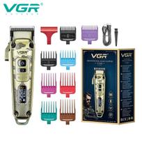 VGR V-005 Hair Trimmer Retro Electric Hair Clipper Haircut Machine Cordless Trimmer Digital Display Hair Trimmer Home Rechargeable Metal Hair Clipper auksas