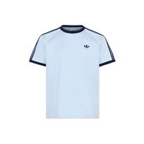Adidas Originals Cali Dryžuoti apvalios apykaklės trumparankoviai marškinėliai Vyriški viršutiniai drabužiai KT7764 L gray
