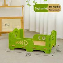 Two-Layer Felt Cat Cave Bed: Multi-Level Hiding House for Kittens