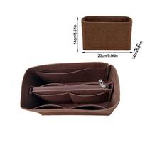 Felt Insert Bag Large Capacity with Zipper Handbag Organizer Multi-Pocket Storage Bag for LV Speedy25/30/35/Gentlewoman