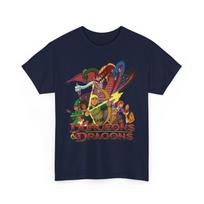 Dungeons & Dragons T-Shirt - Retro 80s Fantasy Cartoon Series Graphic Tee - D&D XXL