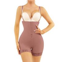 Women Shapewear Tummy Control Shorts Post Surgery Compression Butt Lifter with Zippered Crotch Anti-Roll Silicone Strip Slimming Body Shaper L violetinė