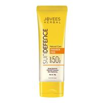 Jovees Herbal Sun Defence Sunscreen SPF 50 PA+++ Broad Spectrum For All Skin | Protection From UVA/UVB & Sun Damaged | Lightweight, Non Greasy & Qu yellow