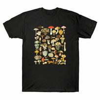 Mushroom Shirt Mycology Fungi Foraging Mushroom Whisperer Funny Graphic T-Shirt L